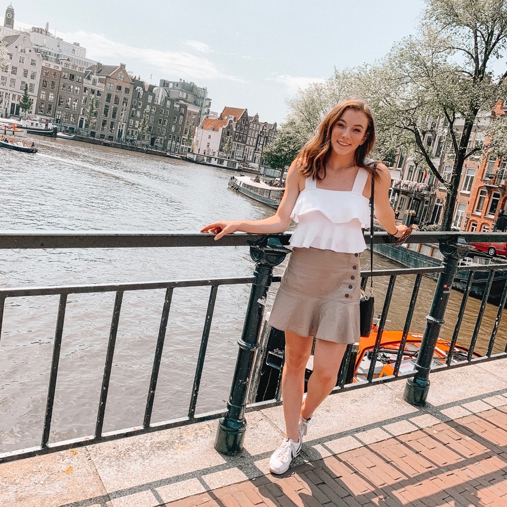 Zara ruffle tank